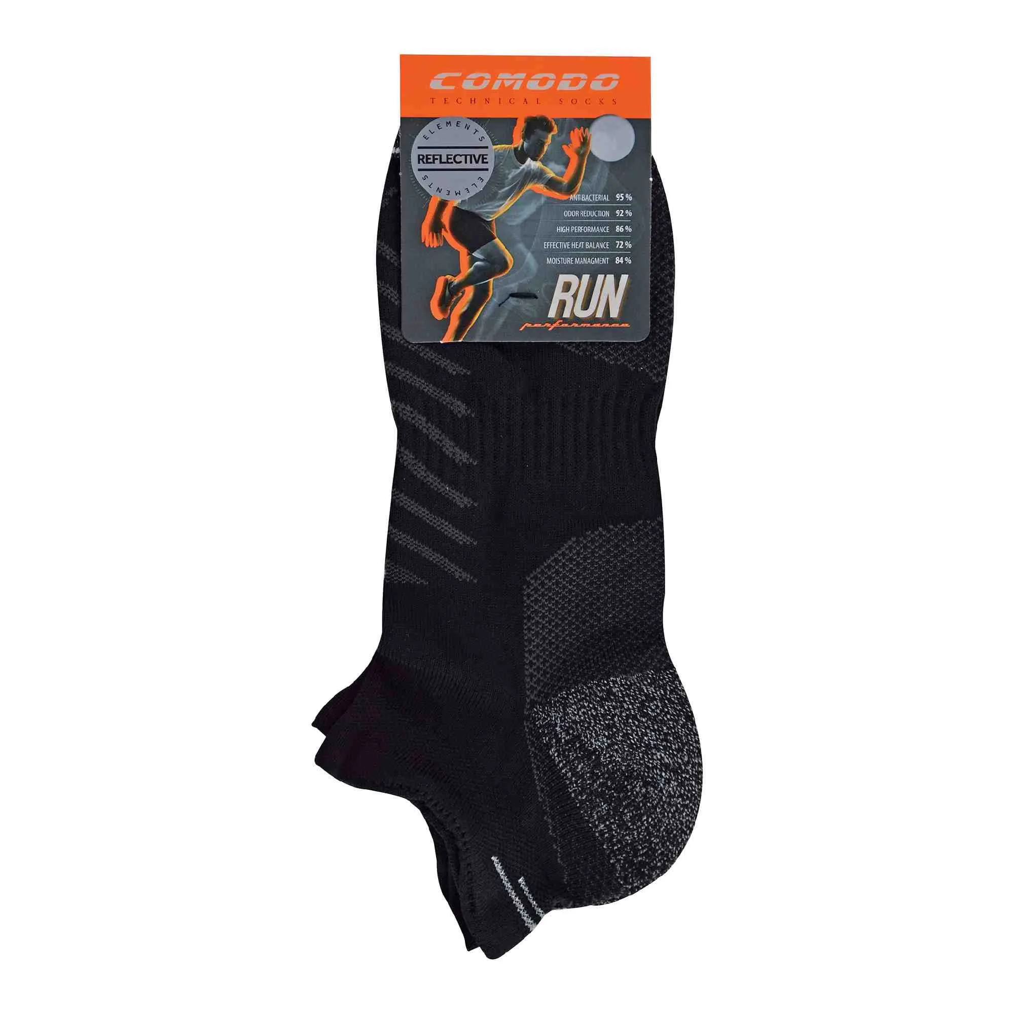 1 Pack Hi Viz Reflective Coolmax Running Socks for Summer