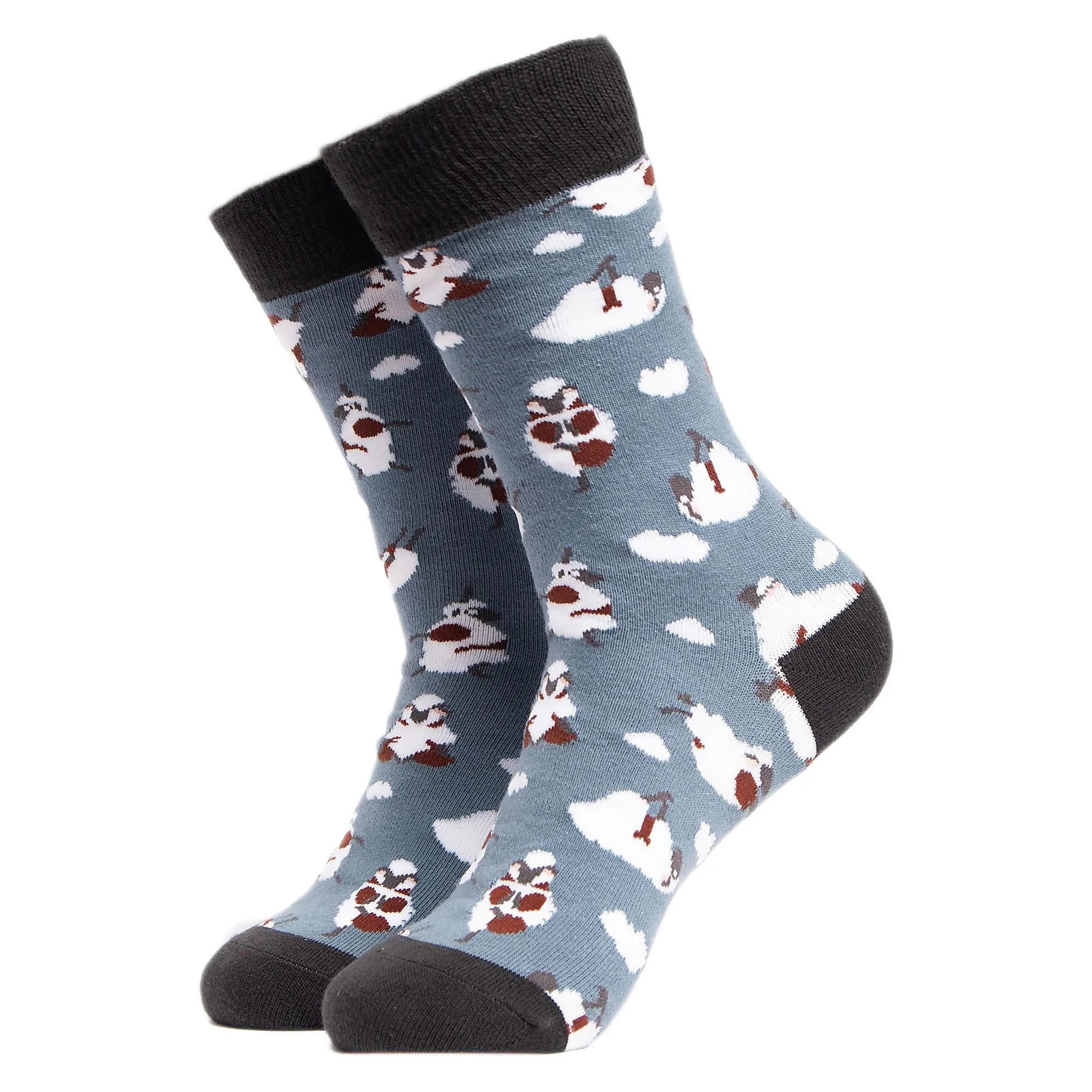 1 Pack Mens & Ladies Animal Design Crew Cotton Socks