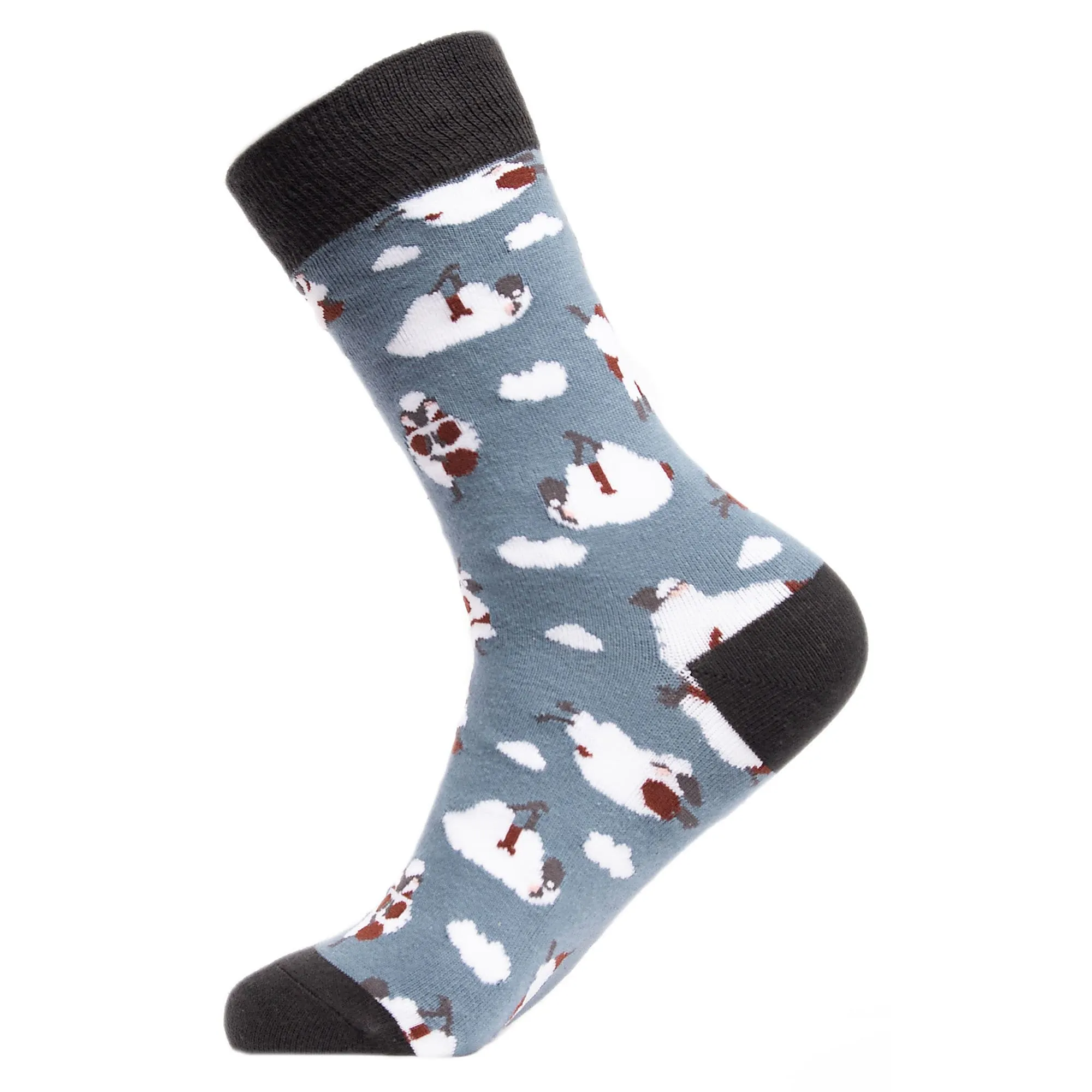 1 Pack Mens & Ladies Animal Design Crew Cotton Socks