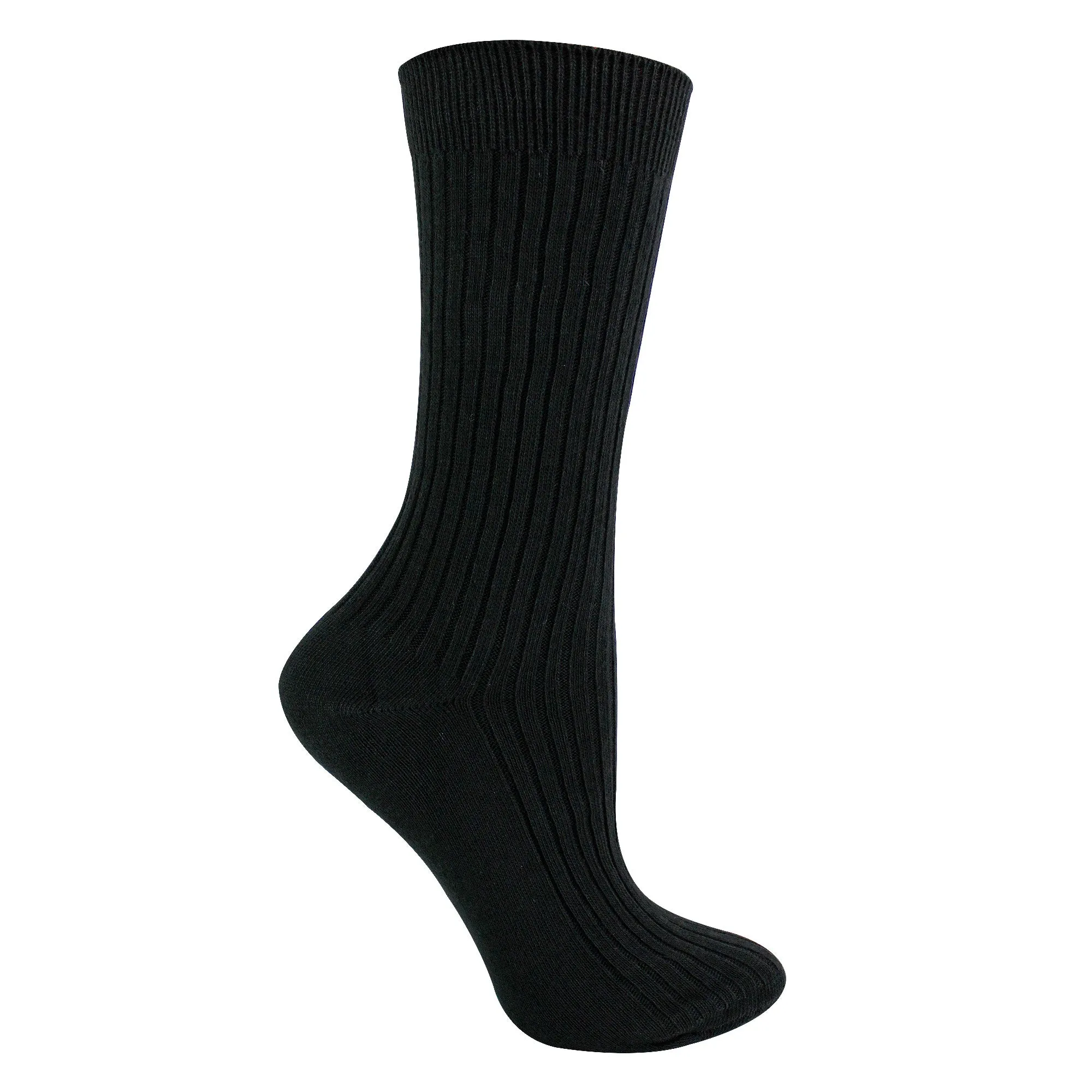 12 Pack Girls & Boys 100% Cotton Soft Breathable Loose Top Socks (2 Sizes)