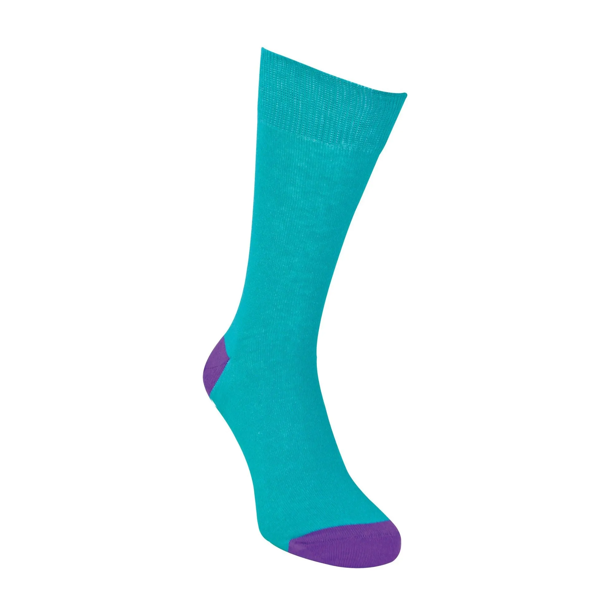 12 Pack Mens Soft Breathable Cotton Bulk Buy Contrast Heel & Toe Socks