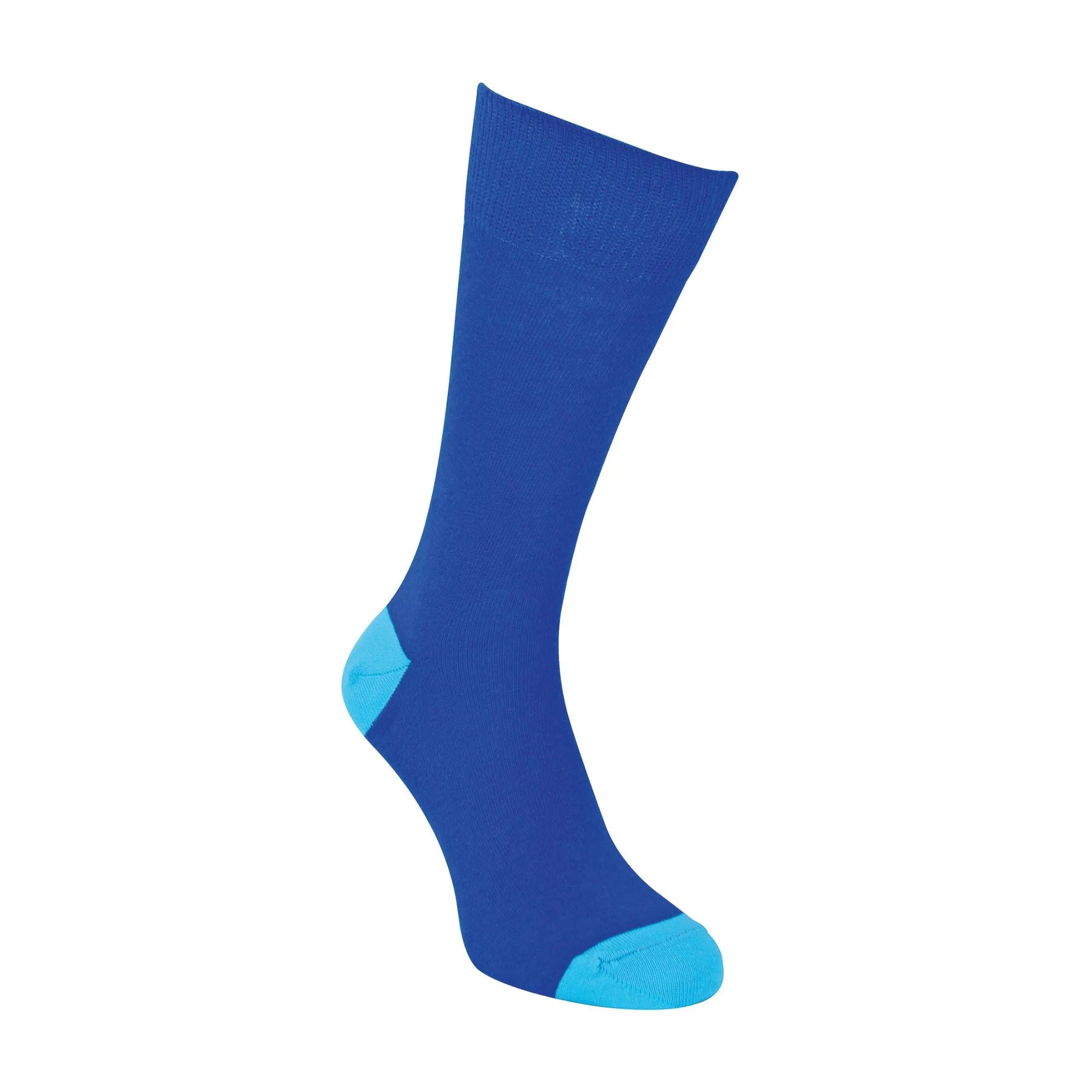 12 Pack Mens Soft Breathable Cotton Bulk Buy Contrast Heel & Toe Socks