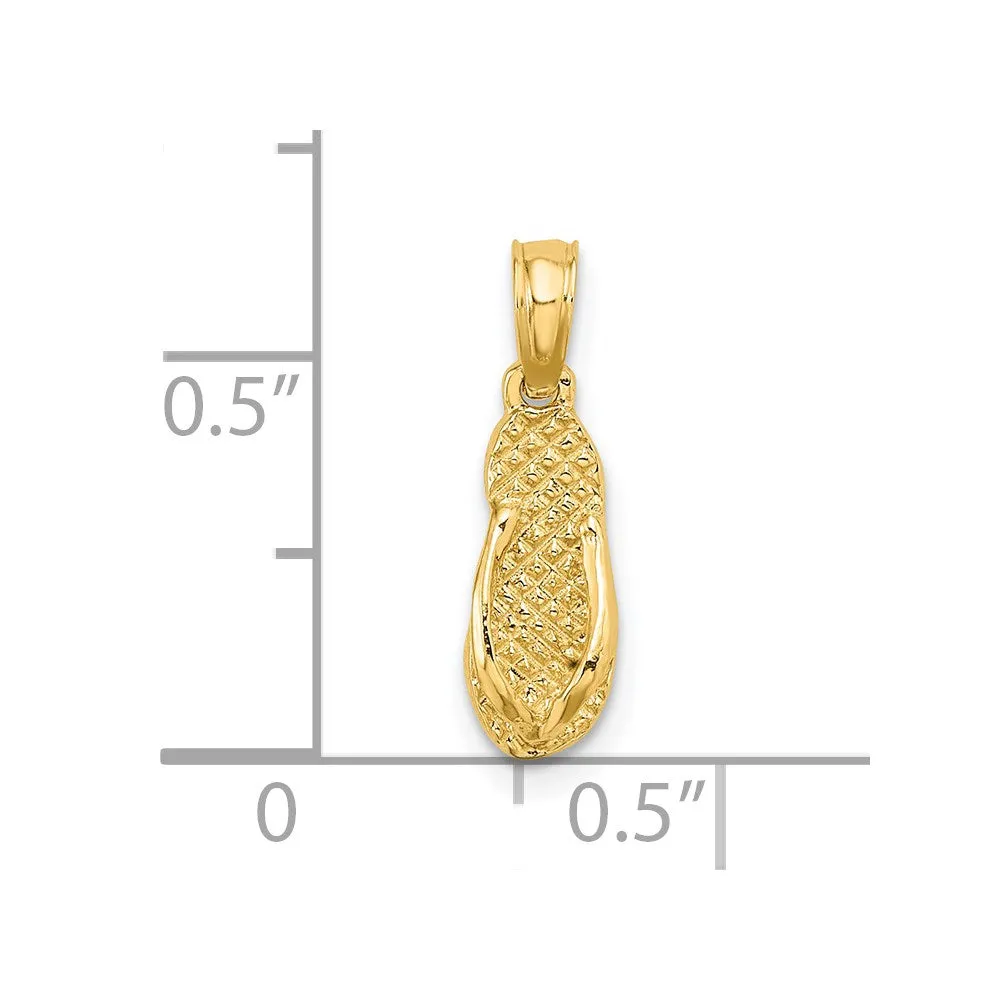 14K JAMAICA Flip-Flop Charm