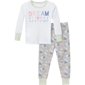 2-Piece Infant & Toddler Girls Ditsy Floral Long Sleeve Pajama Set
