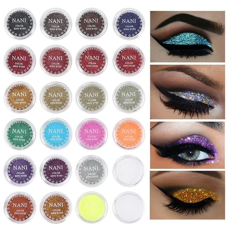 24 Colors Metallic Glitter Eyeshadow