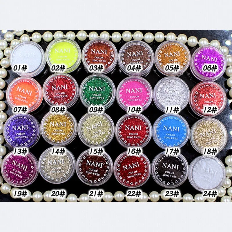 24 Colors Metallic Glitter Eyeshadow