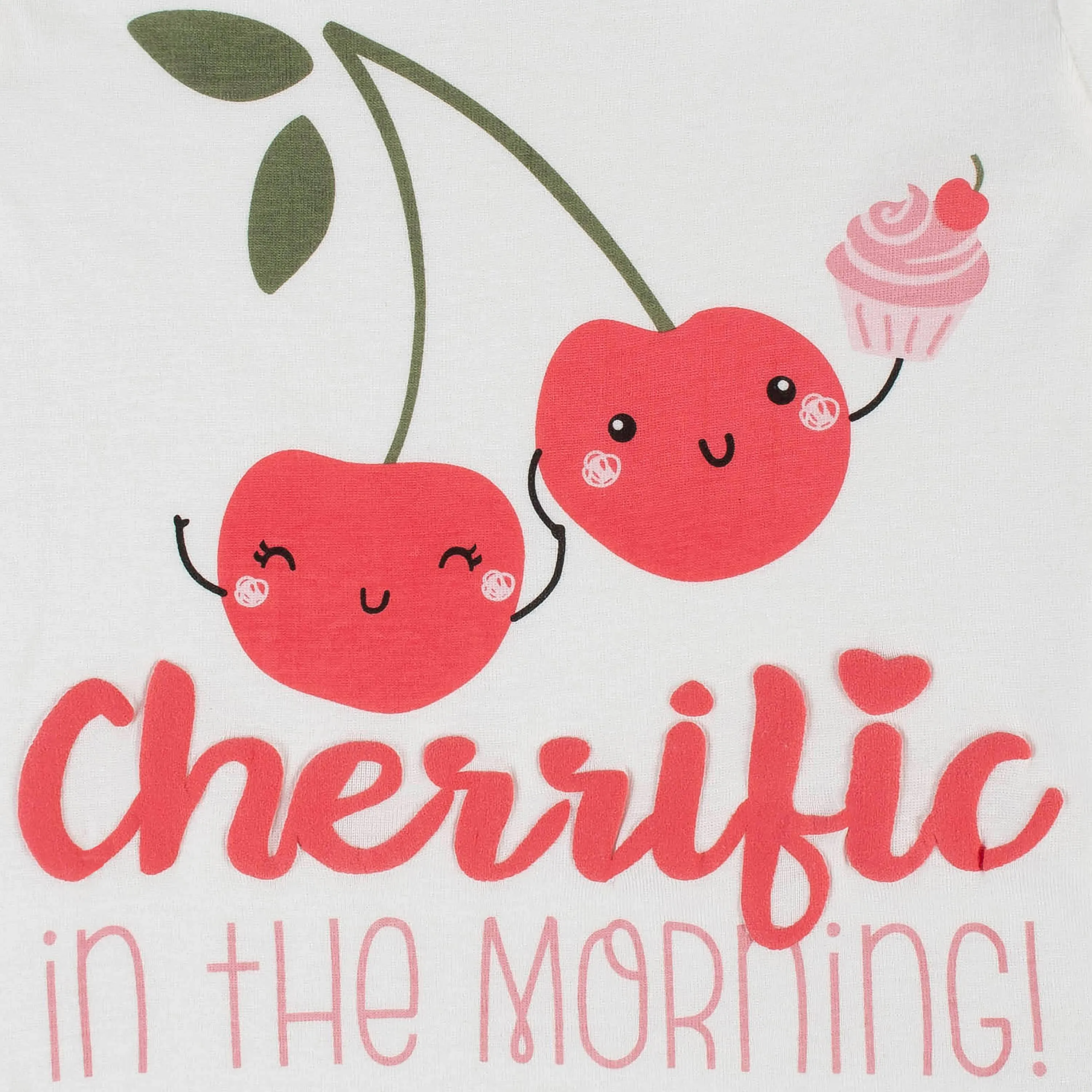 4-Piece Infant & Toddler Girls Cherry Kisses Snug Fit Cotton Pajamas