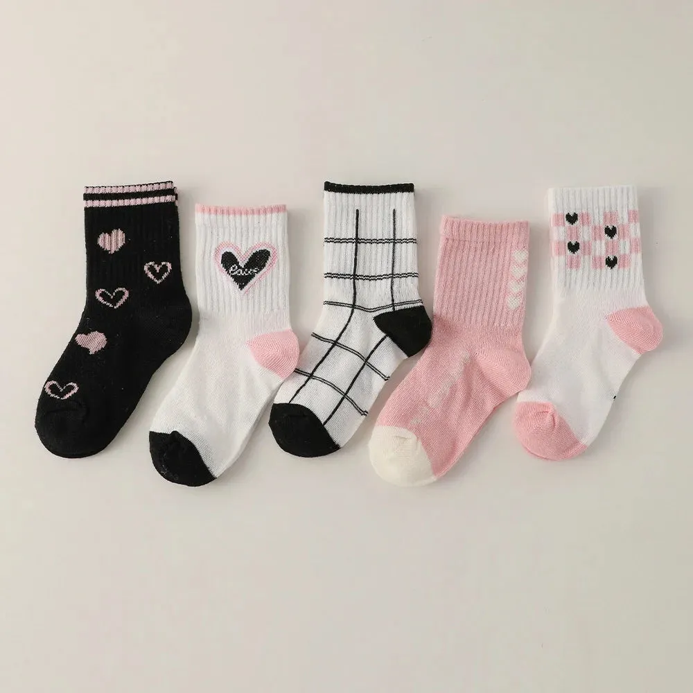5 Pairs/Lot High Elastic Breathable Baby Socks