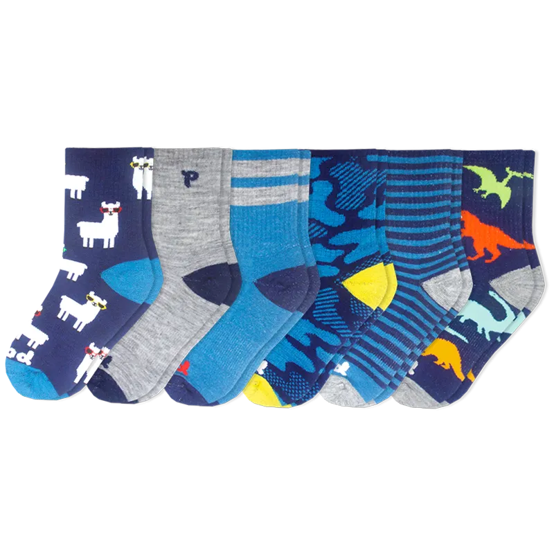 6 Pack - Kids' Crew Pacas Socks
