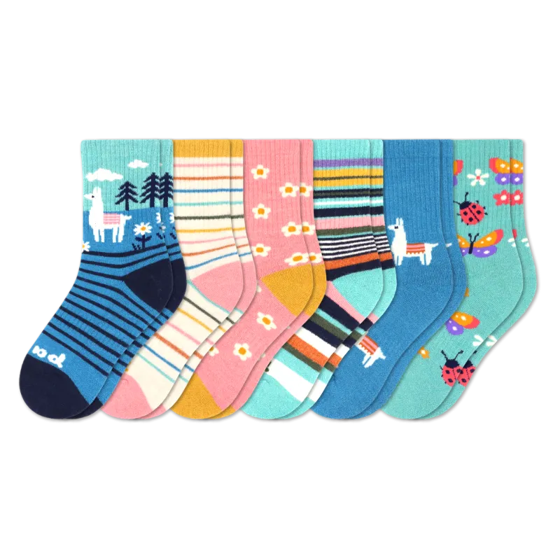 6 Pack - Kids' Crew Pacas Socks