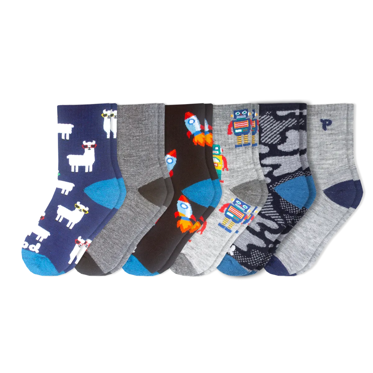 6 Pack - Kids' Crew Pacas Socks