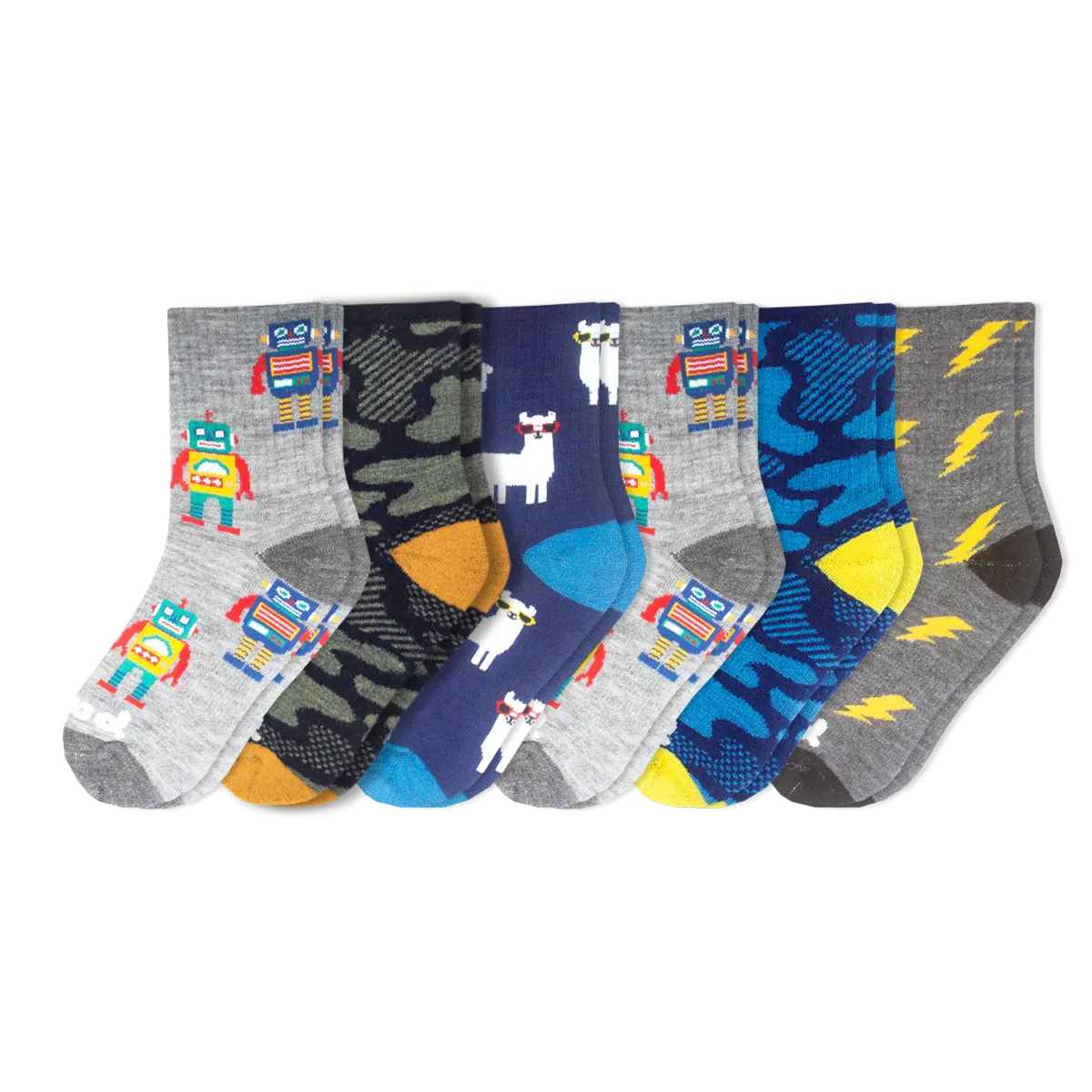 6 Pack - Kids' Crew Pacas Socks