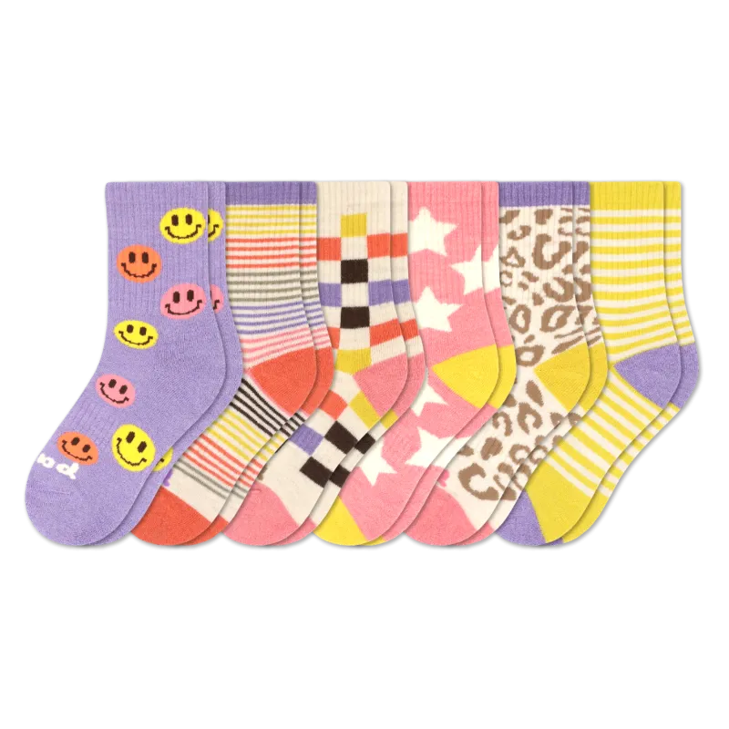 6 Pack - Kids' Crew Pacas Socks