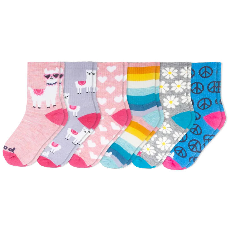 6 Pack - Kids' Crew Pacas Socks