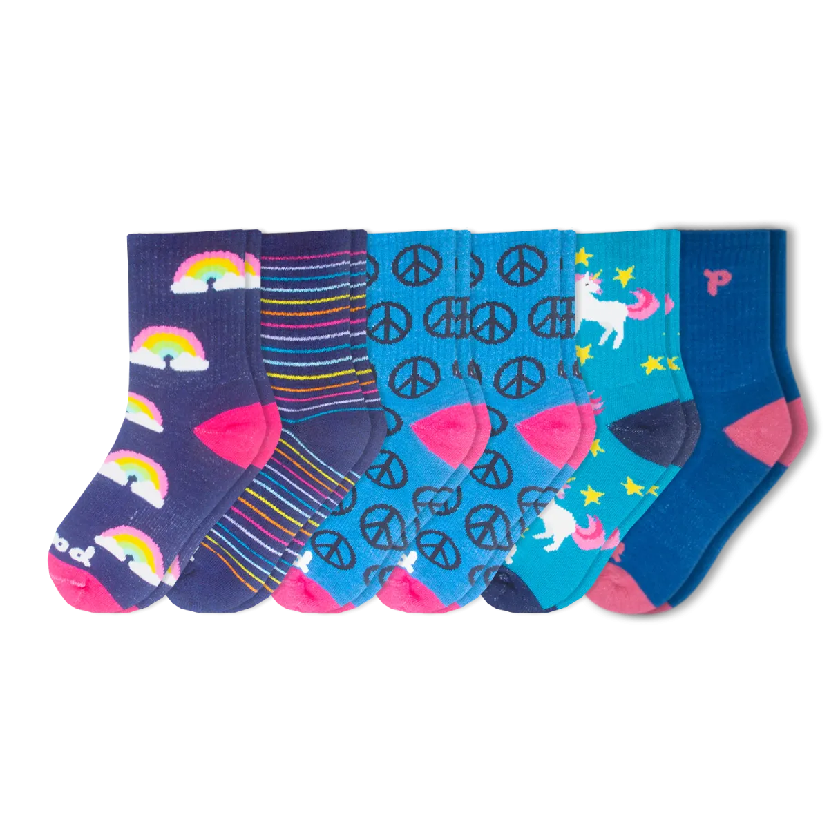 6 Pack - Kids' Crew Pacas Socks