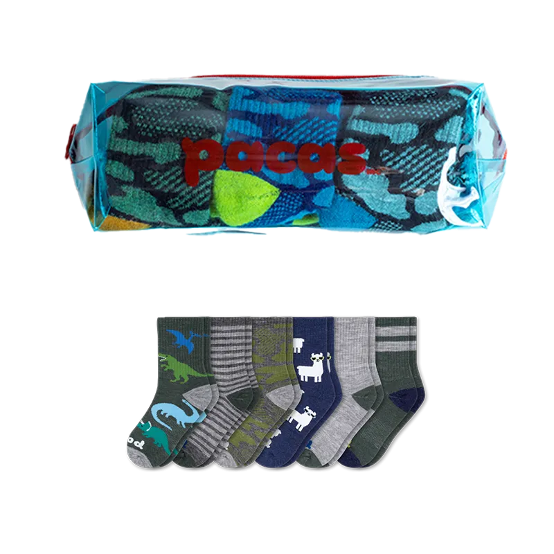6 Pack - Kids' Crew Pacas Socks
