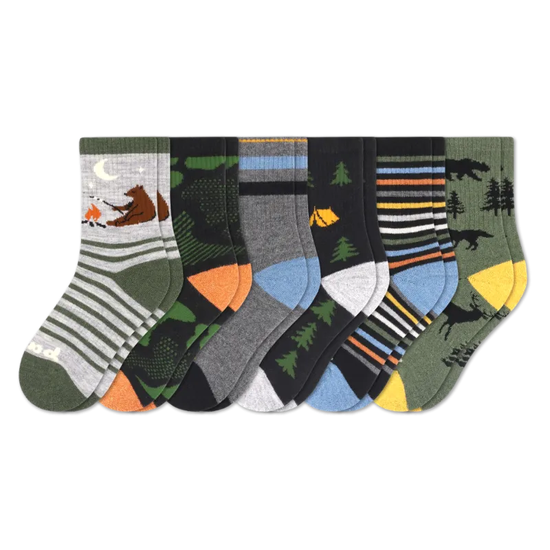 6 Pack - Kids' Crew Pacas Socks