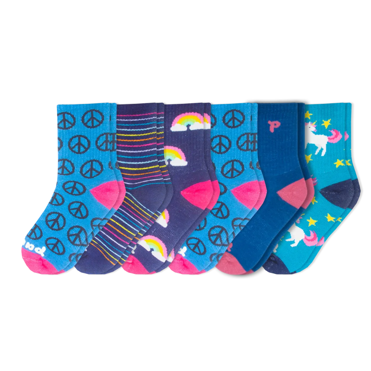 6 Pack - Kids' Crew Pacas Socks