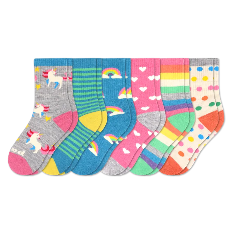 6 Pack - Kids' Crew Pacas Socks