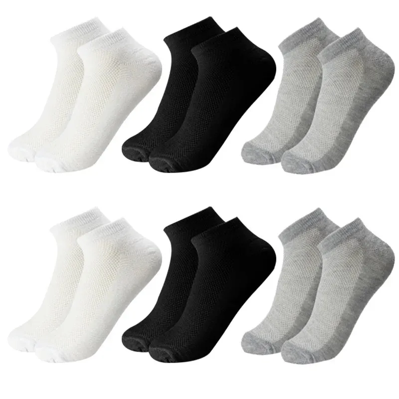6 Pairs Breathable Men's Ankle Socks