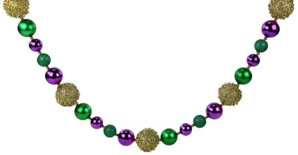 72"L Sequin/Glitter Ball Garland: Mardi Gras - HG404558