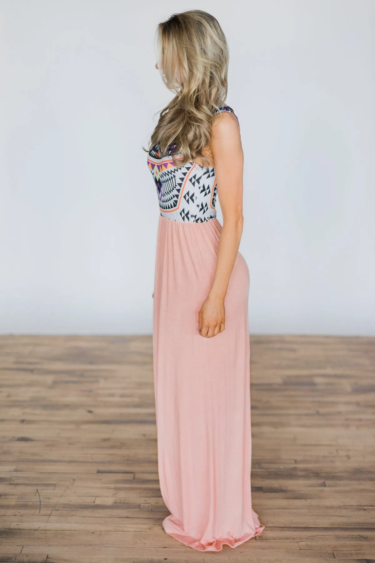 A Night in Paradise Peach Maxi Dress
