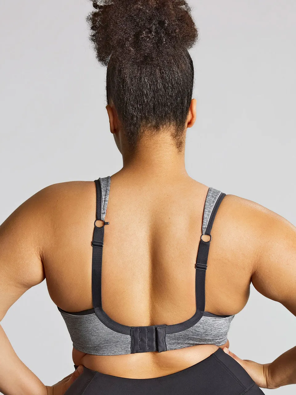 Activate Wired Non Padded Sports Bra In Charcoal Marl - Sculptresse