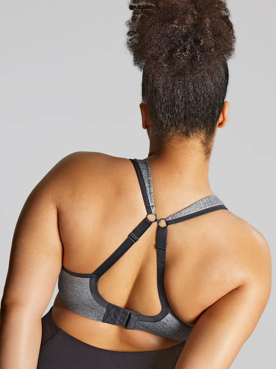 Activate Wired Non Padded Sports Bra In Charcoal Marl - Sculptresse