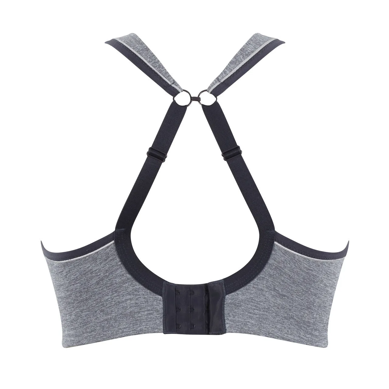 Activate Wired Non Padded Sports Bra In Charcoal Marl - Sculptresse