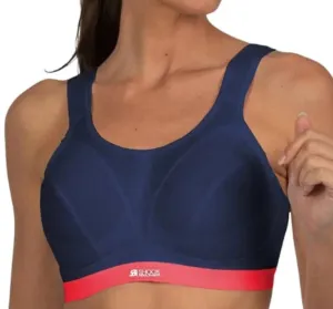 Active D  Classic  Sports Bra In Navy - Shock Absorber