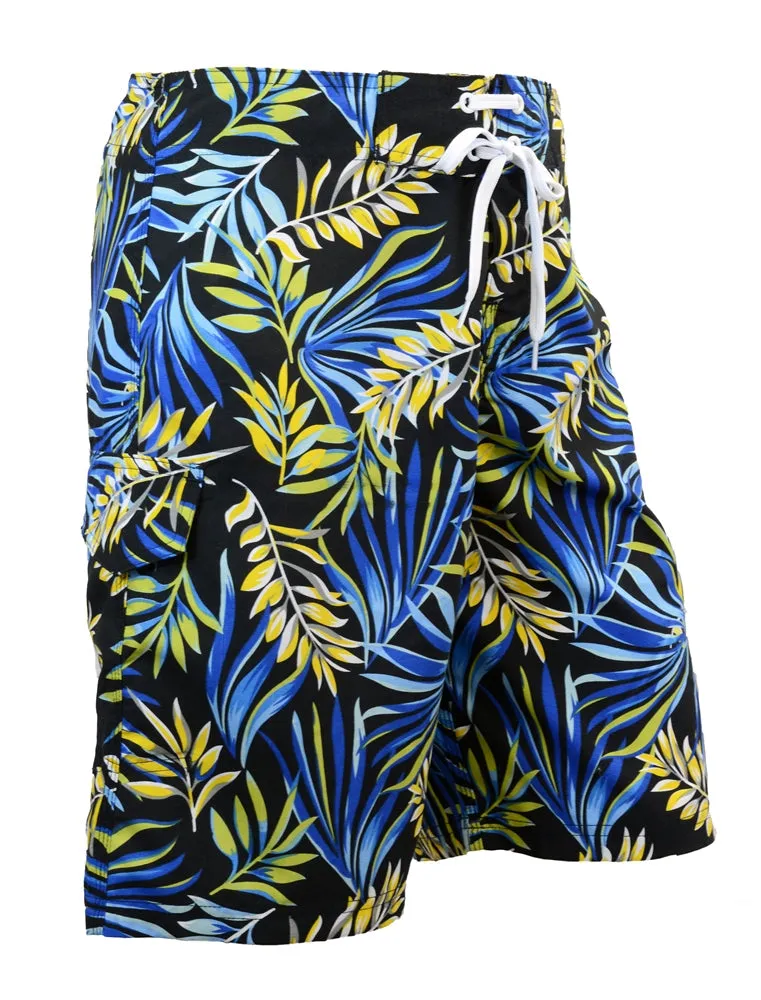 Adoretex Men's Fern Garden Swim Trunk Beach Board Shorts (MP008)