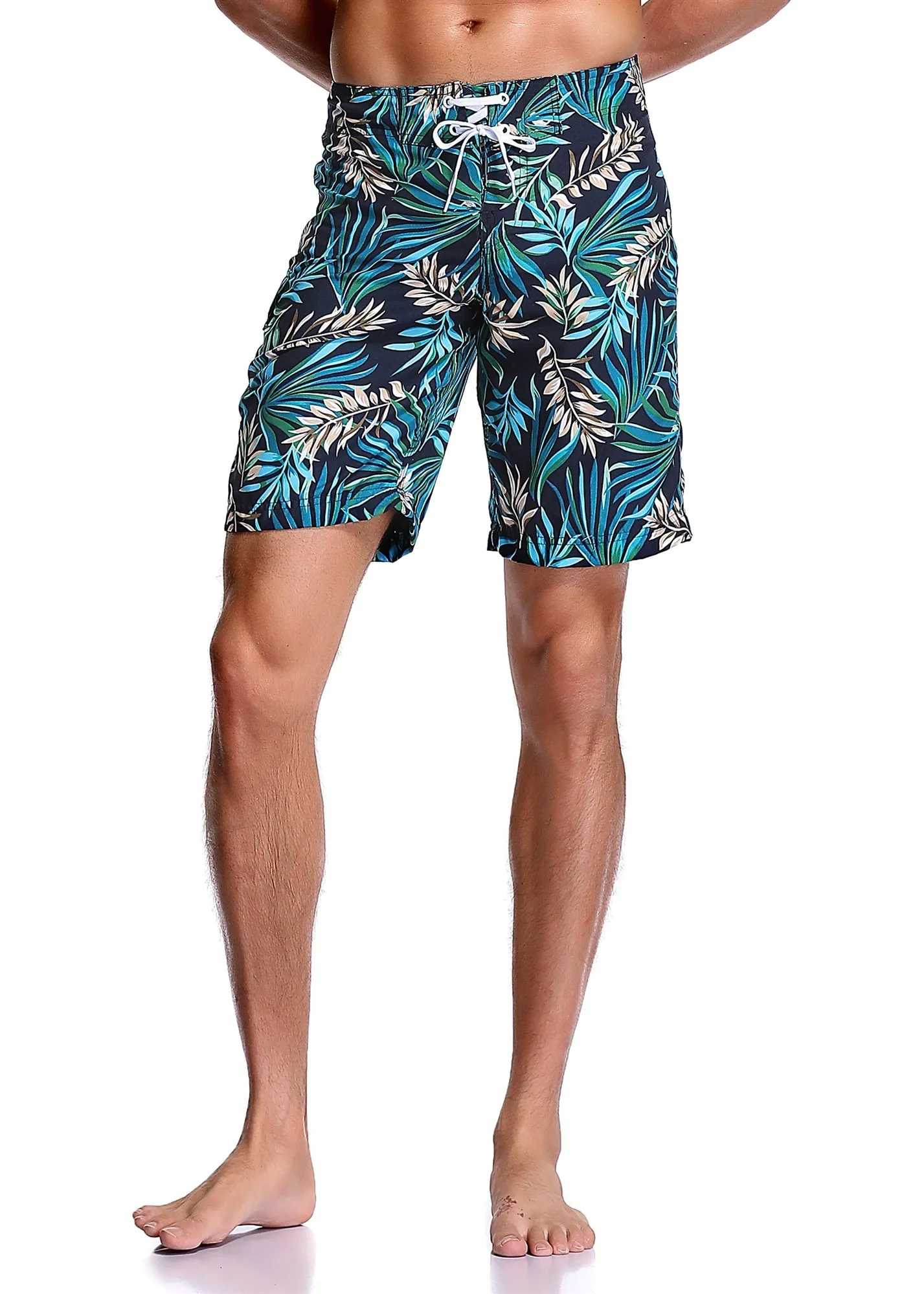 Adoretex Men's Fern Garden Swim Trunk Beach Board Shorts (MP008)