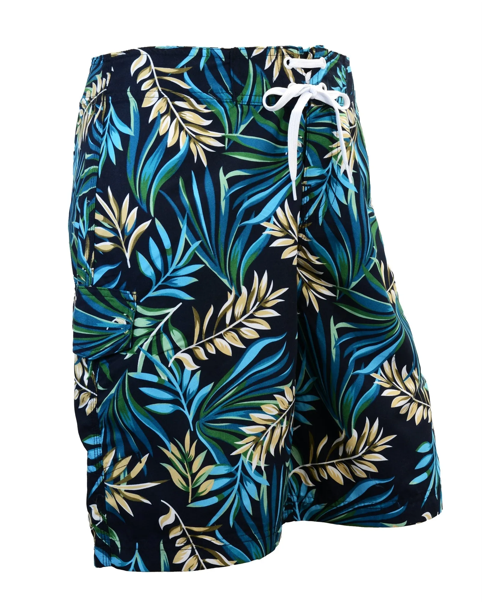 Adoretex Men's Fern Garden Swim Trunk Beach Board Shorts (MP008)
