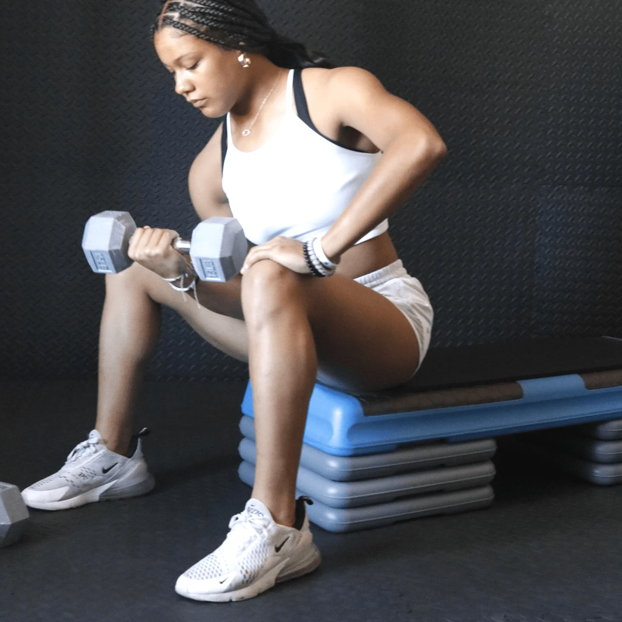 Aerobic Step with 4 Risers and a Mini Mat (premium bundle)
