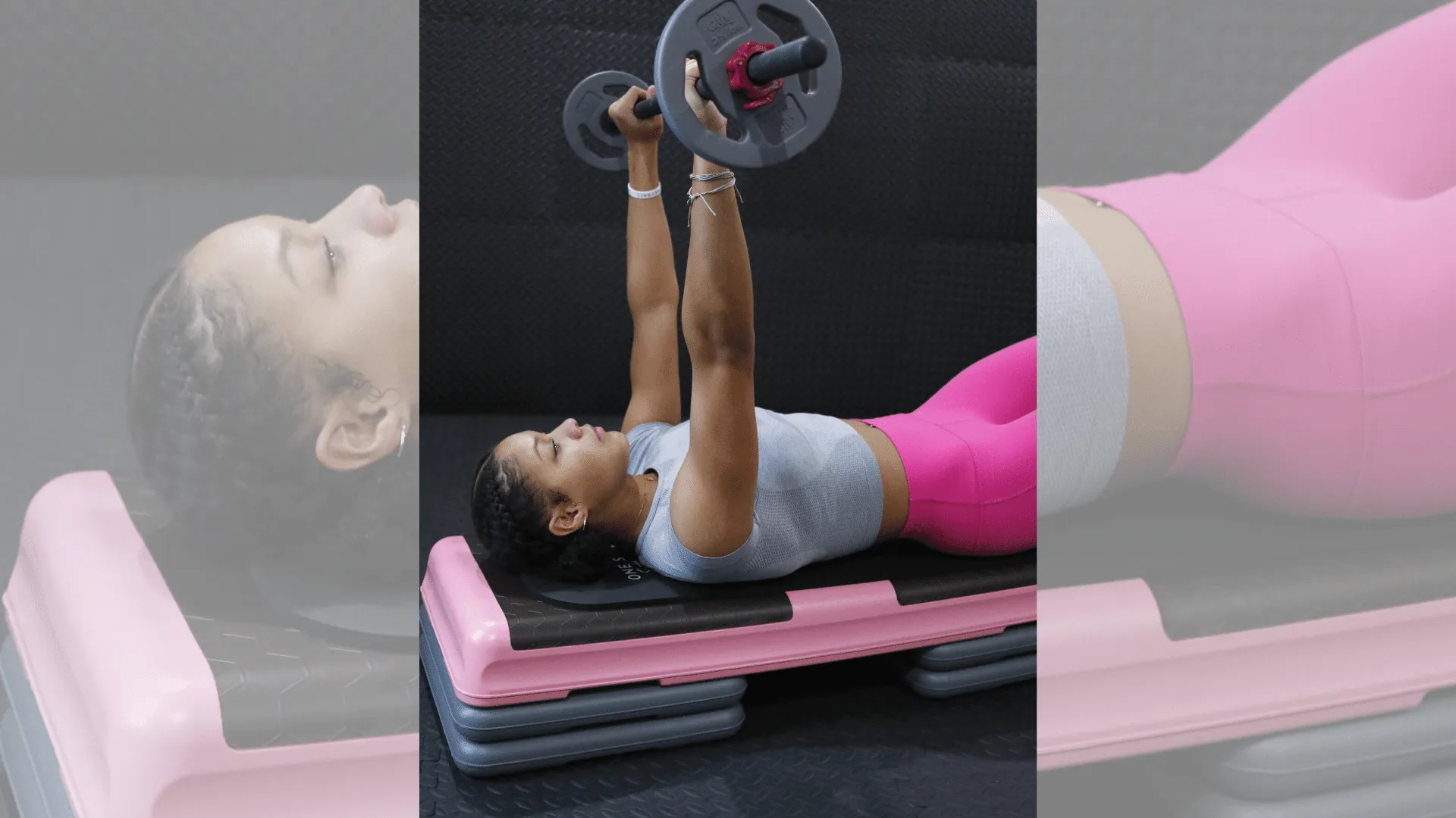 Aerobic Step with 4 Risers and a Mini Mat (premium bundle)