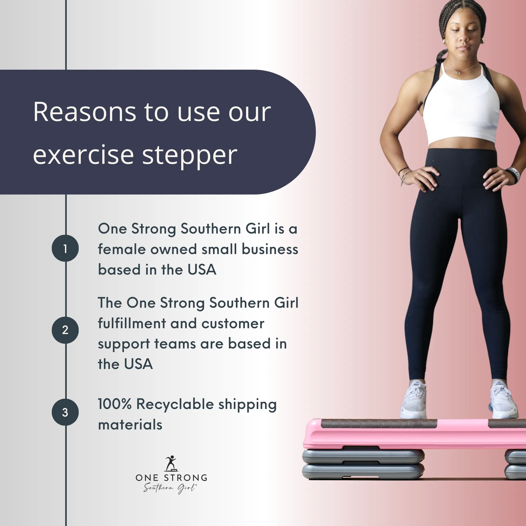 Aerobic Step with 4 Risers and a Mini Mat (premium bundle)