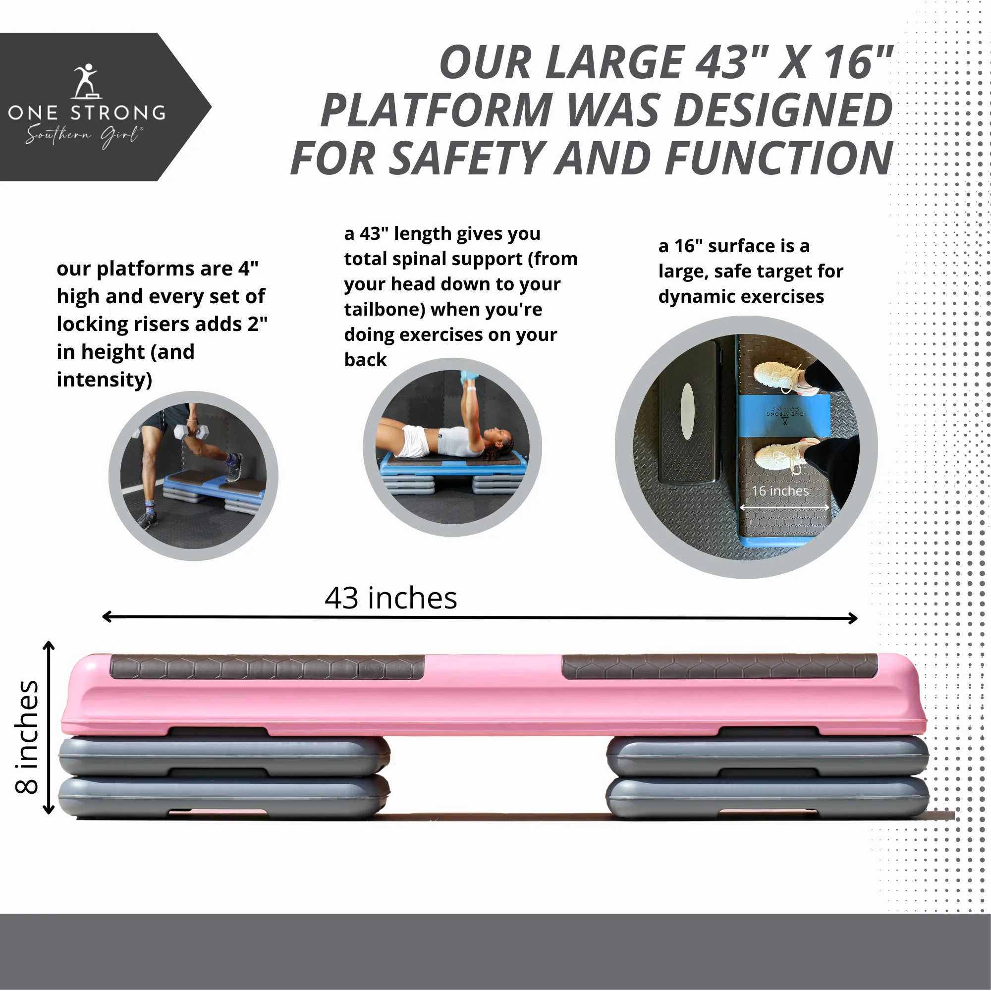 Aerobic Step with 4 Risers and a Mini Mat (premium bundle)