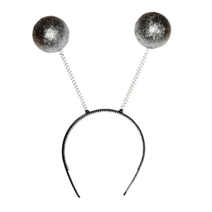 Alien Glitter Ball Headband - Silver