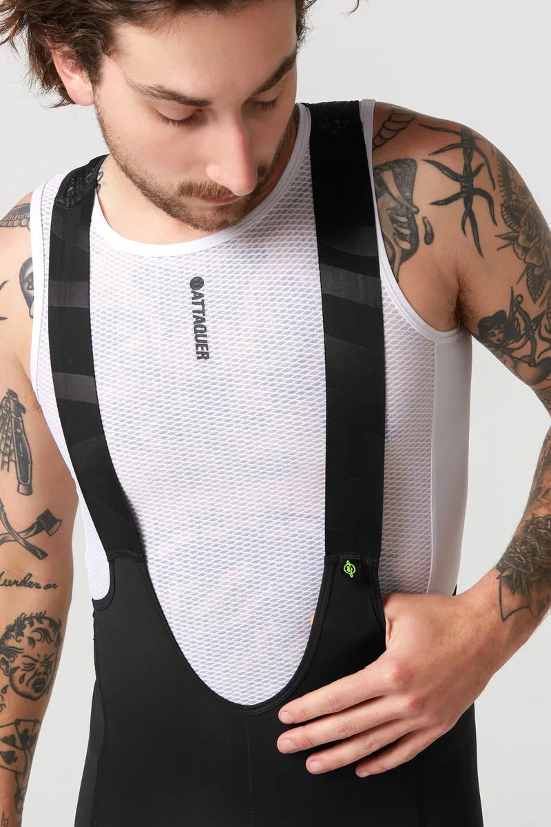 All Day Bib Short 2.0 Black/White Reflective Logo