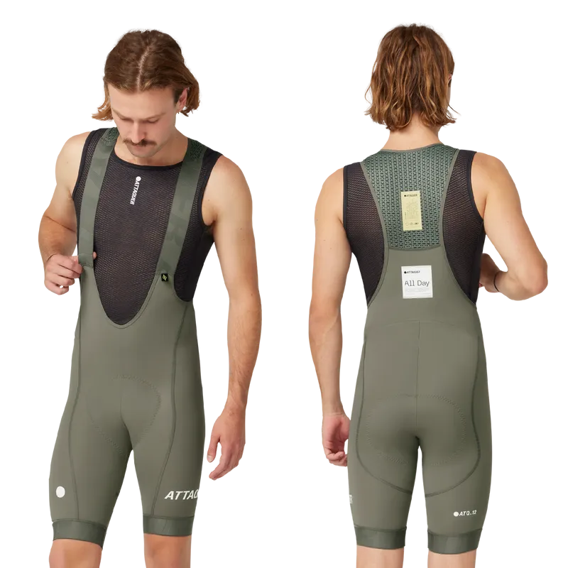 All Day Bib Short Grey Smoke