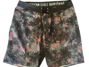 American Eagle Men's Splatter Print Board Shorts Large