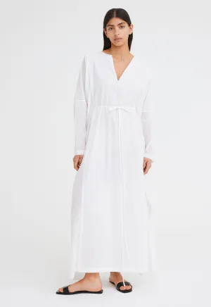 Arc Cotton Dress - White