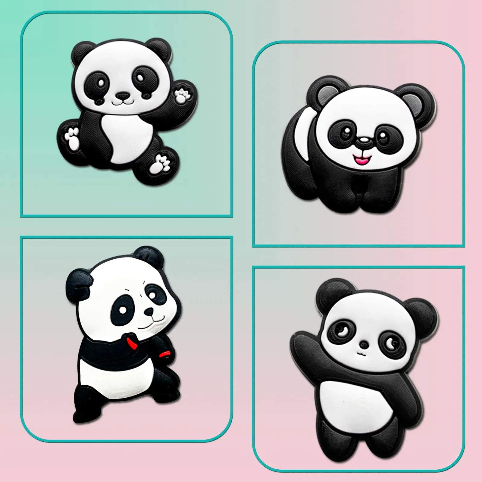Autumn Princess Cheer Soccer Panda Shoe Charms for Clog Slides Sandals, Boxing Hawaii Food Camp Shoe Accessories for Adults Party Favor