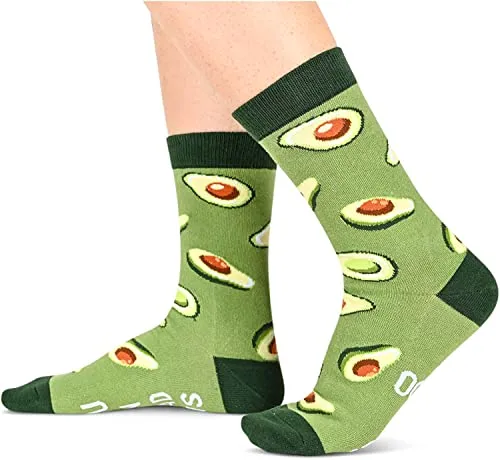 Avocado Gifts Unisex Funny Fruit Socks Avocado Gifts for Women and Men Novelty Avocado Socks
