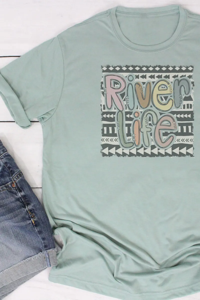 Aztec River Life Poly/Cotton Tee