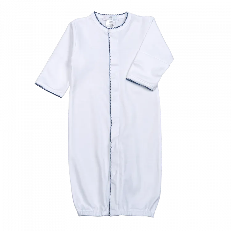 Baby Loren Pima Converter - White w/ Navy Trim