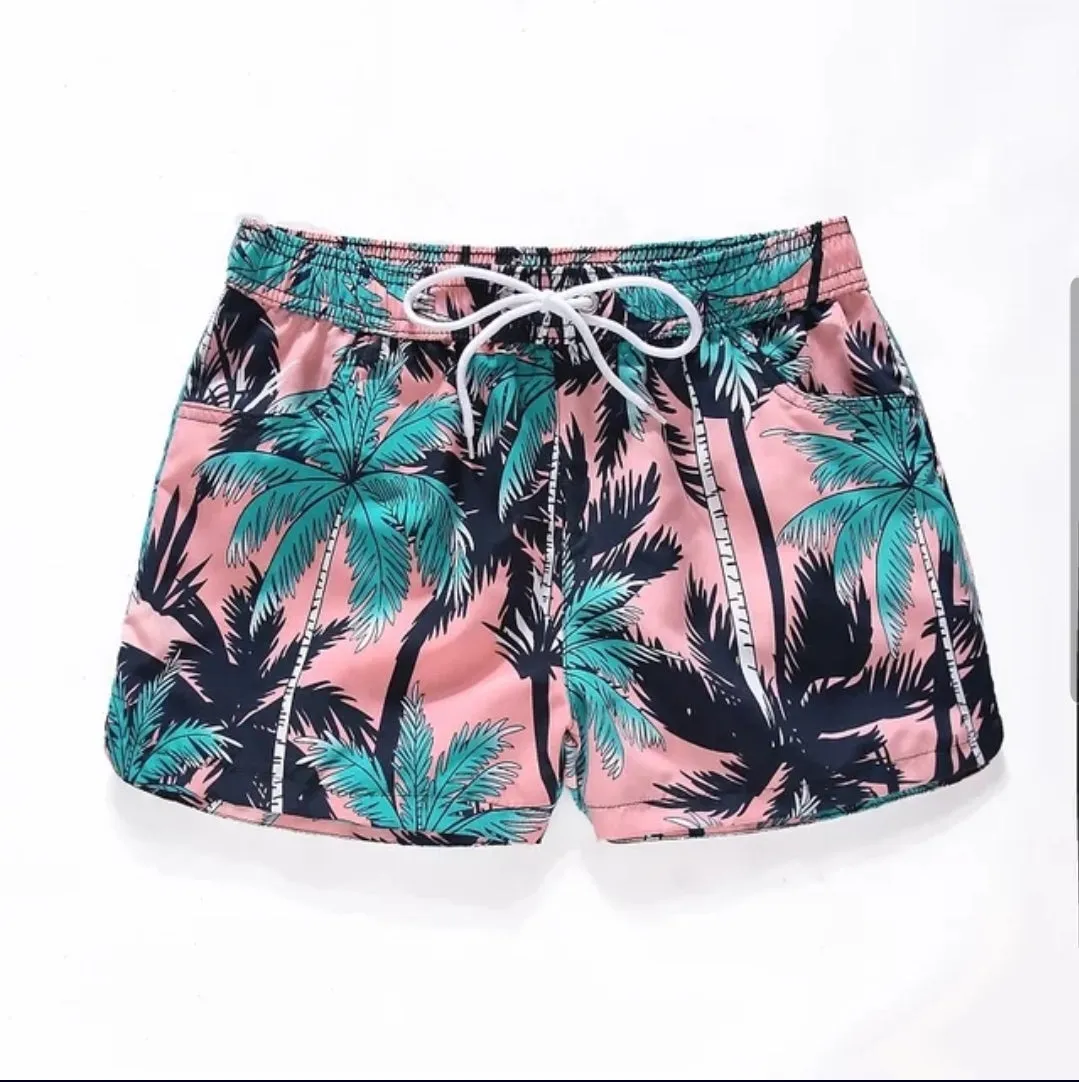 Baggie Estampado Rosa con Palmeras