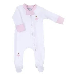 Ballerina Classics Embroidered Zipped Footie