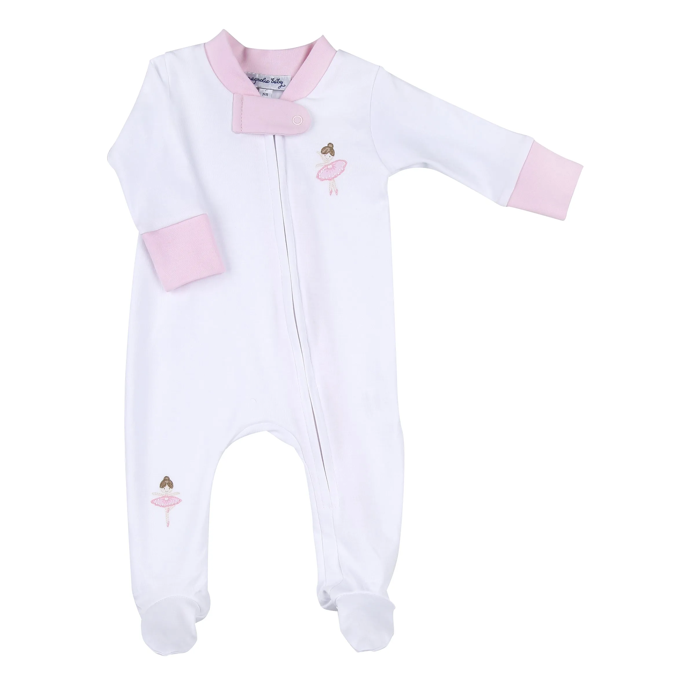 Ballerina Classics Embroidered Zipped Footie