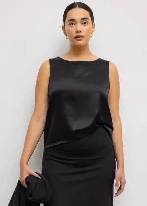 Barb Sleeveless Crew in Black